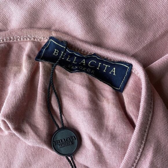 Bellacita Pink Open Back Twist Cropped Top XS - Picture 4 of 5